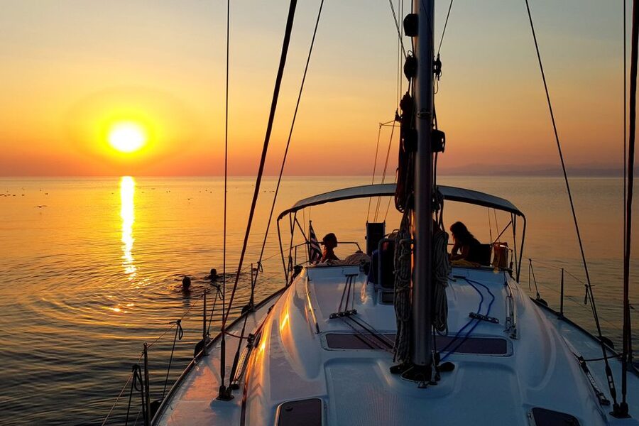 Kassandra: Golden Hour Sailing - Private Sunset Cruise - The Private Yacht Setup: Up to 8, Wine, Music, WiFi